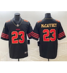 Men San Francisco 49ers 23 Christian McCaffrey Black Stitched Jersey Men San Francisco 49ers 23 Christian McCaffrey Black Stitched Jersey