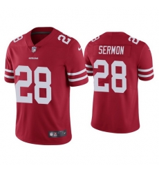 Men San Francisco 49ers 28 Trey Sermon Red Jersey Vapor Limited Jersey Men San Francisco 49ers 28 Trey Sermon Red Jersey Vapor Limited Jersey