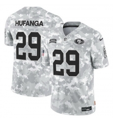 Men San Francisco 49ers 29 Talanoa Hufanga 2024 F U S E Arctic Camo Salute To Service Limited Stitched Football Jersey Men San Francisco 49ers 29 Talanoa Hufanga 2024 F U S E Arctic Camo Salute To Service Limited Stitched Football Jersey