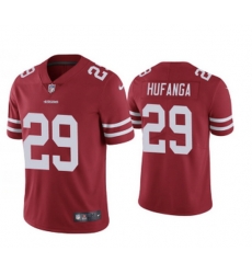 Men San Francisco 49ers 29 Talanoa Hufanga Red Vapor Limited Jersey II Men San Francisco 49ers 29 Talanoa Hufanga Red Vapor Limited Jersey II