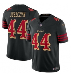 Men San Francisco 49ers 44 Kyle Juszczyk Black 2025 F U S E u201CRivalries u201D Vapor Limited Stitched Football Jersey Men San Francisco 49ers 44 Kyle Juszczyk Black 2025 F U S E u201CRivalries u201D Vapor Limited Stitched Football Jersey