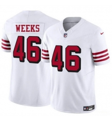 Men San Francisco 49ers 46 Jon Weeks New White 2025 F U S E  Vapor Untouchable Limited Stitched Football Jersey