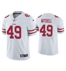 Men San Francisco 49ers 49 Elijah Mitchell White Vapor Limited Jersey Men San Francisco 49ers 49 Elijah Mitchell White Vapor Limited Jersey