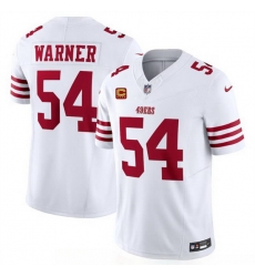 Men San Francisco 49ers 54 Fred Warner White 2024 F U S E With 4 Star C Patch Vapor Untouchable Limited Stitched Football Jersey Men San Francisco 49ers 54 Fred Warner White 2024 F U S E With 4 Star C Patch Vapor Untouchable Limited Stitched Football Jersey