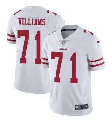 Men San Francisco 49ers 71 Trent Williams White Men Stitched NFL Vapor Untouchable Limited Jersey Men San Francisco 49ers 71 Trent Williams White Men Stitched NFL Vapor Untouchable Limited Jersey