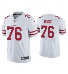 Men San Francisco 49ers 76 Jaylon Moore White Vapor Limited Jersey Men San Francisco 49ers 76 Jaylon Moore White Vapor Limited Jersey