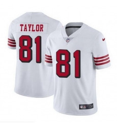 Men San Francisco 49ers 81 Trent Sherfield White Color Rush Jersey Men San Francisco 49ers 81 Trent Sherfield White Color Rush Jersey