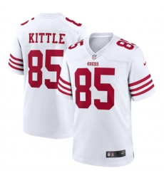 Men San Francisco 49ers 85 George Kittle 2022 New White Stitched Game Jersey Men San Francisco 49ers 85 George Kittle 2022 New White Stitched Game Jersey