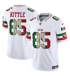 Men San Francisco 49ers 85 George kittle White 2025 F U S E  Mexico Vapor Limited Stitched Football Jersey