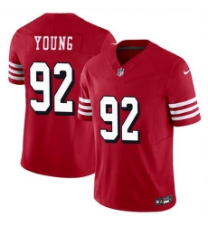Men San Francisco 49ers 92 Chase Young New Red 2023 F U S E Stitched Football Jersey Men San Francisco 49ers 92 Chase Young New Red 2023 F U S E Stitched Football Jersey