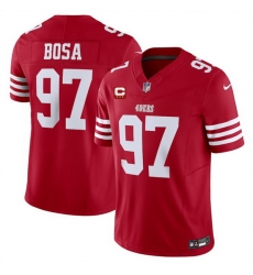 Men San Francisco 49ers 97 Nick Bosa Red 2025 F U S E  With 3 Star C Patch Vapor Untouchable Limited Stitched Football Jersey