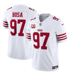 Men San Francisco 49ers 97 Nick Bosa White 2025 F U S E With 3 Star C Patch Vapor Untouchable Limited Stitched Football Jersey Men San Francisco 49ers 97 Nick Bosa White 2025 F U S E With 3 Star C Patch Vapor Untouchable Limited Stitched Football Jersey