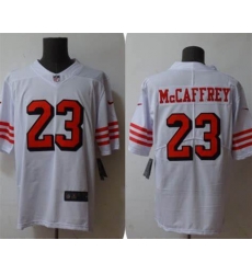 Men San Francisco 49ers Christian McCaffrey #23 Color Rush White Vapor Limited Jersey Men San Francisco 49ers Christian McCaffrey #23 Color Rush White Vapor Limited Jersey
