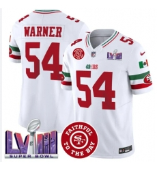 Men San Francisco 49ers Fred Warner #54 White F U S E Mexico Vapor Limited Stitched Football Jersey Men San Francisco 49ers Fred Warner #54 White F U S E Mexico Vapor Limited Stitched Football Jersey