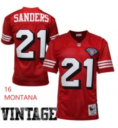 Men Sanfrancisco 49ers 16 Montana Red Throwback Jersey Men Sanfrancisco 49ers 16 Montana Red Throwback Jersey