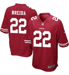 Mens Nike San Francisco 49ers 22 Matt Breida Game Red Team Color NFL Jersey Mens Nike San Francisco 49ers 22 Matt Breida Game Red Team Color NFL Jersey