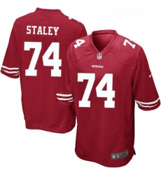 Mens Nike San Francisco 49ers 74 Joe Staley Game Red Team Color NFL Jersey Mens Nike San Francisco 49ers 74 Joe Staley Game Red Team Color NFL Jersey
