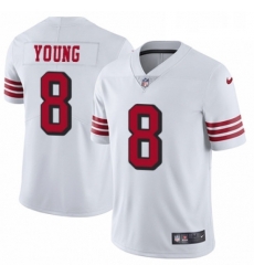 Mens Nike San Francisco 49ers 8 Steve Young Limited White Rush Vapor Untouchable NFL Jersey Mens Nike San Francisco 49ers 8 Steve Young Limited White Rush Vapor Untouchable NFL Jersey