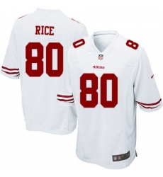 Mens Nike San Francisco 49ers 80 Jerry Rice Game White NFL Jersey Mens Nike San Francisco 49ers 80 Jerry Rice Game White NFL Jersey