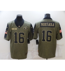 Men's San Francisco 49ers #16 Joe Montana 2021 Salute To Service Limited Jersey Men's San Francisco 49ers #16 Joe Montana 2021 Salute To Service Limited Jersey