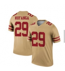 Men's San Francisco 49ers #29 Talanoa Hufanga Gold Inverted Legend Jersey Men's San Francisco 49ers #29 Talanoa Hufanga Gold Inverted Legend Jersey