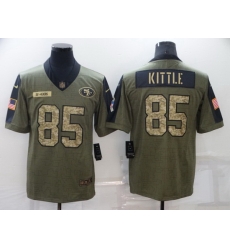 Men's San Francisco 49ers #85 George Kittle Camo 2021 Salute To Service Limited Player Jersey Men's San Francisco 49ers #85 George Kittle Camo 2021 Salute To Service Limited Player Jersey