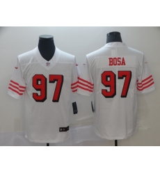 Men's San Francisco 49ers Nick Bosa 97 White Nike Scarlet Player Limited Jersey Men's San Francisco 49ers Nick Bosa 97 White Nike Scarlet Player Limited Jersey