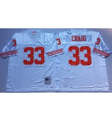 Mitchell And Ness 49ers #33 Roger Craig white Mens Throwback Stitched NFL Jersey Mitchell And Ness 49ers #33 Roger Craig white Mens Throwback Stitched NFL Jersey