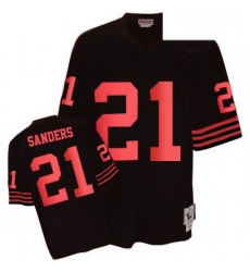 Mitchell and Ness San Francisco 49ers 21 Deion Sanders Authentic Black Throwback NFL Jersey Mitchell and Ness San Francisco 49ers 21 Deion Sanders Authentic Black Throwback NFL Jersey