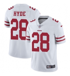 Nike 49ers #28 Carlos Hyde White Mens Stitched NFL Vapor Untouchable Limited Jersey Nike 49ers #28 Carlos Hyde White Mens Stitched NFL Vapor Untouchable Limited Jersey