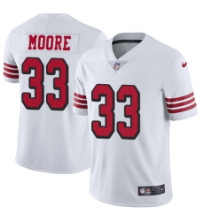 Nike 49ers #33 Tarvarius Moore White Rush Mens Stitched NFL Vapor Untouchable Limited Jersey Nike 49ers #33 Tarvarius Moore White Rush Mens Stitched NFL Vapor Untouchable Limited Jersey