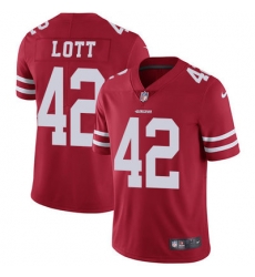 Nike 49ers #42 Ronnie Lott Red Team Color Mens Stitched NFL Vapor Untouchable Limited Jersey Nike 49ers #42 Ronnie Lott Red Team Color Mens Stitched NFL Vapor Untouchable Limited Jersey