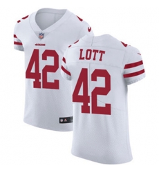 Nike 49ers #42 Ronnie Lott White Mens Stitched NFL Vapor Untouchable Elite Jersey Nike 49ers #42 Ronnie Lott White Mens Stitched NFL Vapor Untouchable Elite Jersey