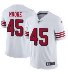 Nike 49ers #45 Tarvarius Moore White Rush Mens Stitched NFL Vapor Untouchable Limited Jersey Nike 49ers #45 Tarvarius Moore White Rush Mens Stitched NFL Vapor Untouchable Limited Jersey