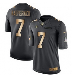 Nike 49ers #7 Colin Kaepernick Black Mens Stitched NFL Limited Gold Salute To Service Jersey Nike 49ers #7 Colin Kaepernick Black Mens Stitched NFL Limited Gold Salute To Service Jersey