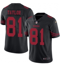 Nike 49ers #81 Trent Taylor Black Mens Stitched NFL Limited Rush Jersey Nike 49ers #81 Trent Taylor Black Mens Stitched NFL Limited Rush Jersey