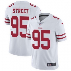 Nike 49ers #95 Kentavius Street White Mens Stitched NFL Vapor Untouchable Limited Jersey