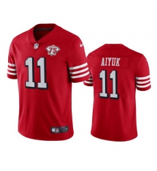 Nike San Francisco 49ers 11 Brandon Aiyuk Red Rush Men 75th Anniversary Stitched NFL Vapor Untouchable Limited Jersey Nike San Francisco 49ers 11 Brandon Aiyuk Red Rush Men 75th Anniversary Stitched NFL Vapor Untouchable Limited Jersey