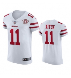 Nike San Francisco 49ers 11 Brandon Aiyuk White Men 75th Anniversary Stitched NFL Vapor Untouchable Elite Jersey Nike San Francisco 49ers 11 Brandon Aiyuk White Men 75th Anniversary Stitched NFL Vapor Untouchable Elite Jersey