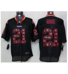 Nike San Francisco 49ers 21 Frank Gore Black Elite Lights Out Fashion NFL Jersey Nike San Francisco 49ers 21 Frank Gore Black Elite Lights Out Fashion NFL Jersey