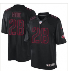 Nike San Francisco 49ers #28 Carlos Hyde Black Mens Stitched NFL Impact Limited Jersey Nike San Francisco 49ers #28 Carlos Hyde Black Mens Stitched NFL Impact Limited Jersey