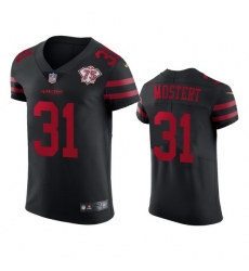 Nike San Francisco 49ers 31 Raheem Mostert Black Alternate Men 75th Anniversary Stitched NFL Vapor Untouchable Elite Jersey Nike San Francisco 49ers 31 Raheem Mostert Black Alternate Men 75th Anniversary Stitched NFL Vapor Untouchable Elite Jersey