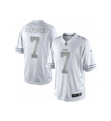 Nike San Francisco 49ers 7 Colin Kaepernick White Limited Platinum NFL Jersey Nike San Francisco 49ers 7 Colin Kaepernick White Limited Platinum NFL Jersey