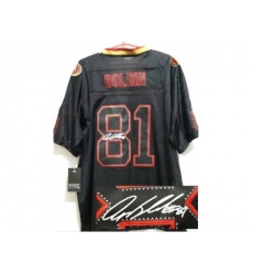 Nike San Francisco 49ers 81 Anquan Boldin Black Elite Light Out Signed NFL Jersey Nike San Francisco 49ers 81 Anquan Boldin Black Elite Light Out Signed NFL Jersey