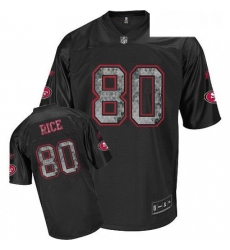 Reebok San Francisco 49ers 80 Jerry Rice Premier EQT Sideline Black United Throwback NFL Jersey Reebok San Francisco 49ers 80 Jerry Rice Premier EQT Sideline Black United Throwback NFL Jersey