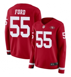 49ers 55 Dee Ford Red Team Color Women Stitched Football Limited Therma Long Sleeve Jersey 49ers 55 Dee Ford Red Team Color Women Stitched Football Limited Therma Long Sleeve Jersey