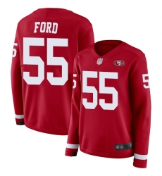 49ers 55 Dee Ford Red Team Color Womens Stitched Football Limited Therma Long Sleeve Jersey 49ers 55 Dee Ford Red Team Color Womens Stitched Football Limited Therma Long Sleeve Jersey