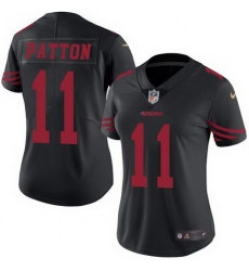 Nike 49ers #11 Quinton Patton Black Womens Stitched NFL Limited Rush Jersey Nike 49ers #11 Quinton Patton Black Womens Stitched NFL Limited Rush Jersey