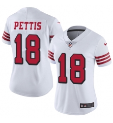 Nike 49ers #18 Dante Pettis White Rush Womens Stitched NFL Vapor Untouchable Limited Jersey Nike 49ers #18 Dante Pettis White Rush Womens Stitched NFL Vapor Untouchable Limited Jersey