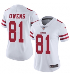 Nike 49ers #81 Terrell Owens White Womens Stitched NFL Vapor Untouchable Limited Jersey Nike 49ers #81 Terrell Owens White Womens Stitched NFL Vapor Untouchable Limited Jersey